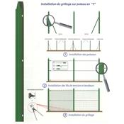 Grillage soudé vert 2m00x25m maille 50x60